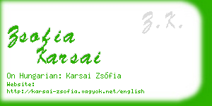 zsofia karsai business card