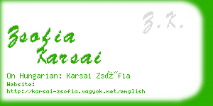 zsofia karsai business card